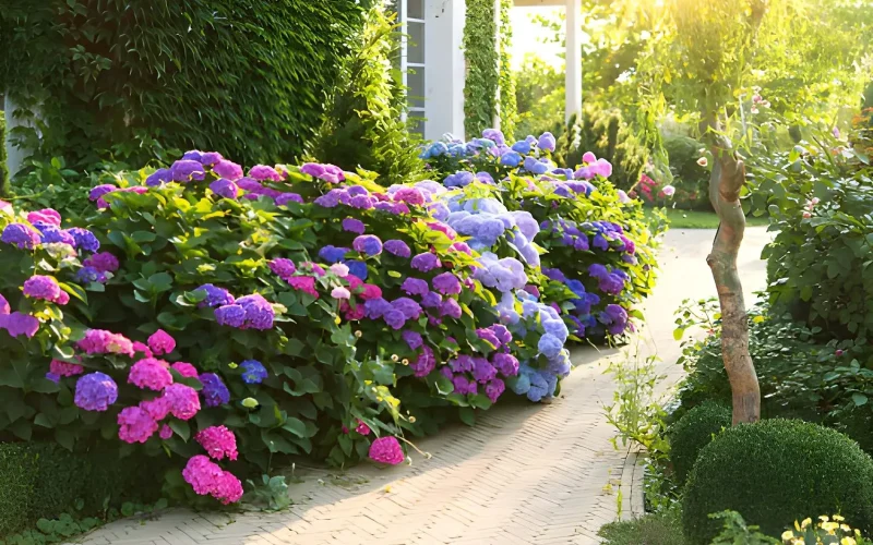 Backyard landscape build-out with fresh plantings in Sherwood, OR